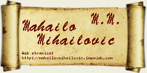 Mahailo Mihailović vizit kartica
